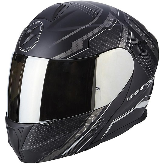 Scorpion Exo-920 Modular Motorcycle Helmet Black Dark Gray Gray