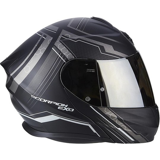 Scorpion Exo-920 Modular Motorcycle Helmet Black Dark Gray Gray