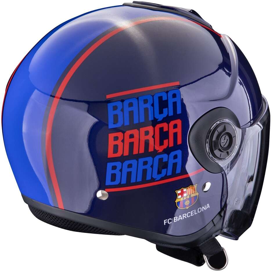 Scorpion EXO-CITY 2 FC BARCELONA Jet Motorcycle Helmet Blue