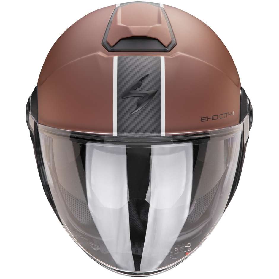 Scorpion EXO-CITY II CARBO Jet Motorcycle Helmet Matt Brown Black