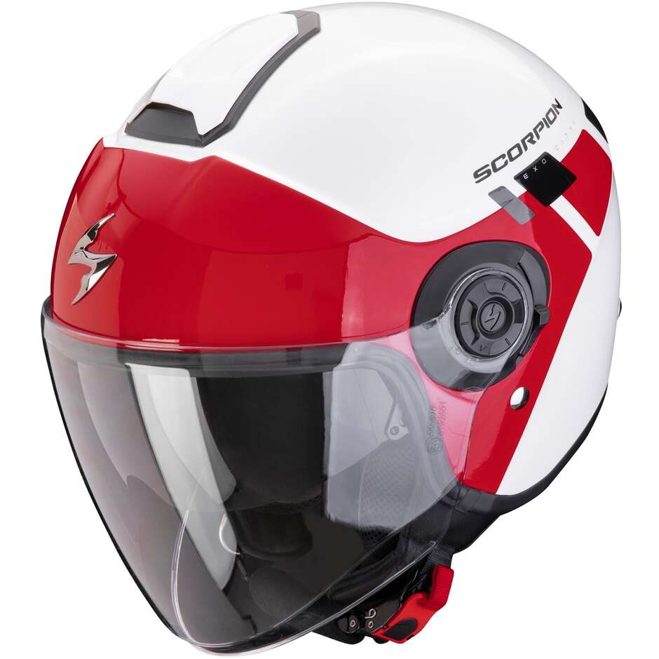 Scorpion EXO-CITY II MALL Jet Motorcycle Helmet White Red