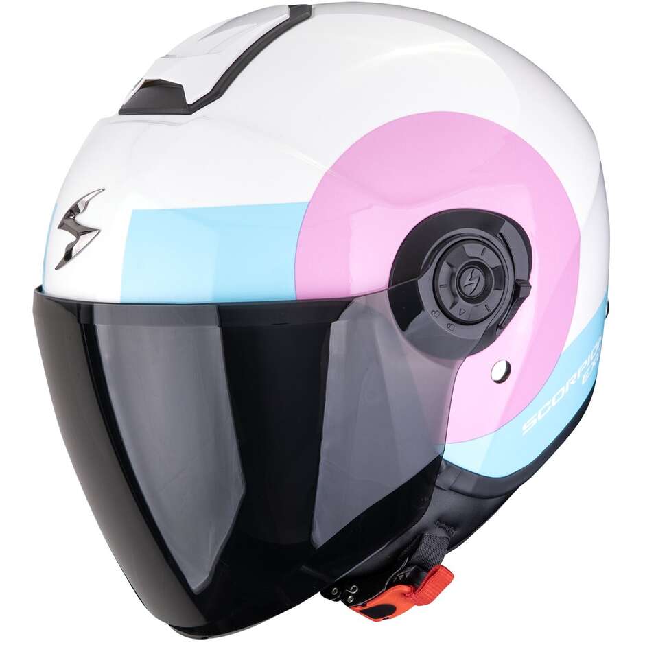 Scorpion EXO-CITY II SHEER Jet Motorcycle Helmet White Pink Light Blue
