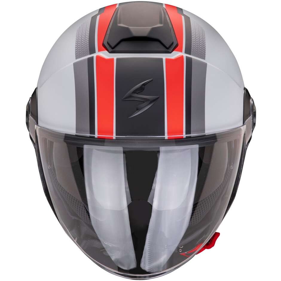 Scorpion EXO-CITY II VEL Jet Motorcycle Helmet Gray Red Matt