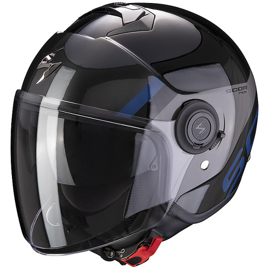Scorpion Exo-City SYMPA Double Visor Jet Helmet Black Silver