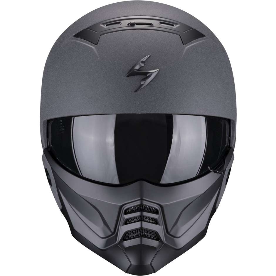 Scorpion EXO-COMBAT II Jet Motorcycle Helmet GRAPHITE Dark Gray