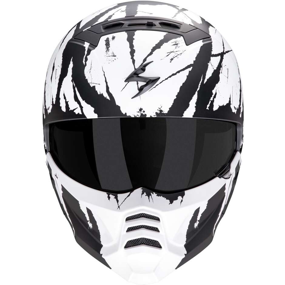 Scorpion EXO-COMBAT II MARAUDER Jet Motorradhelm Matt Schwarz Weiß