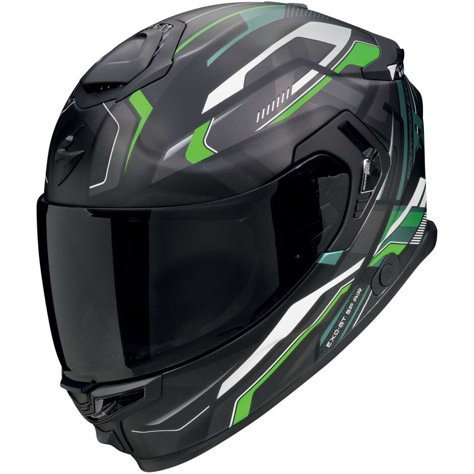 Scorpion EXO-GT SP AIR AUGUSTA Full Face Motorcycle Helmet Matt Black Grey Green