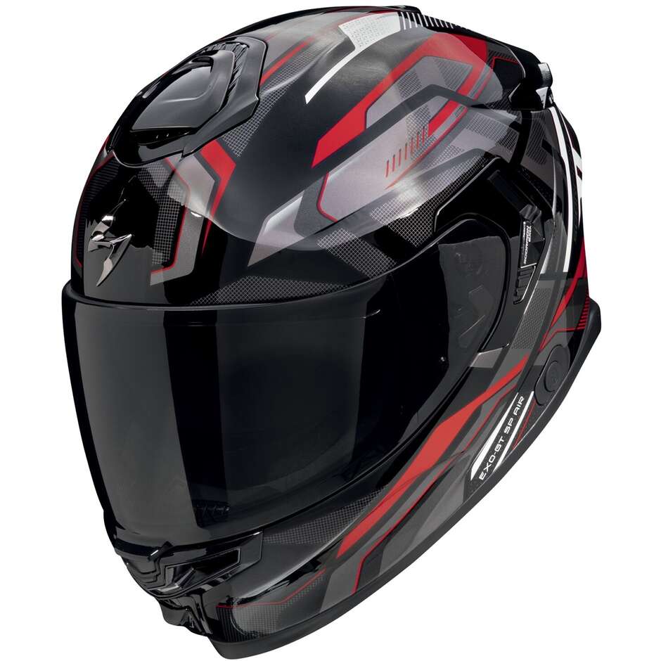 Scorpion EXO-GT SP AIR AUGUSTA Integral-Motorradhelm Schwarz Grau Rot