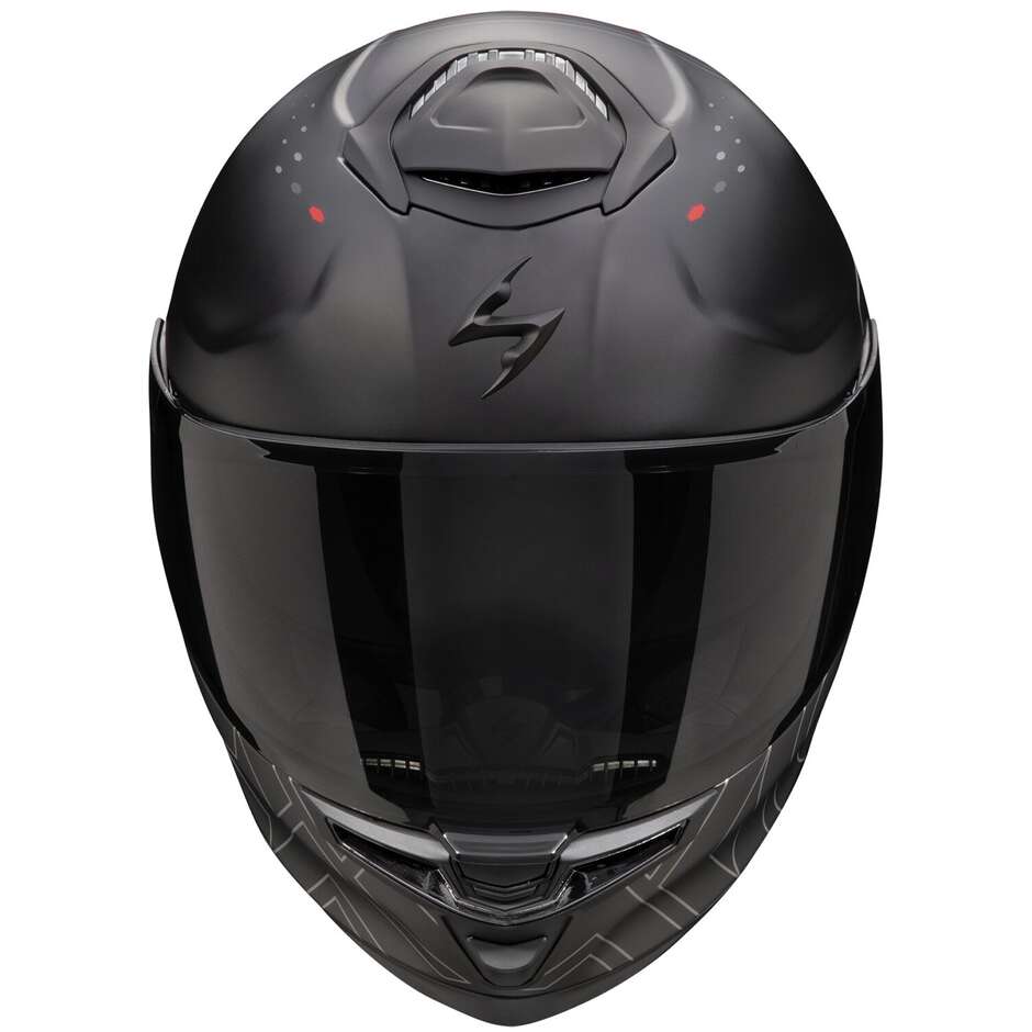 Scorpion EXO-GT SP AIR TECHLANE Integral-Motorradhelm Matt Schwarz Grau Rot