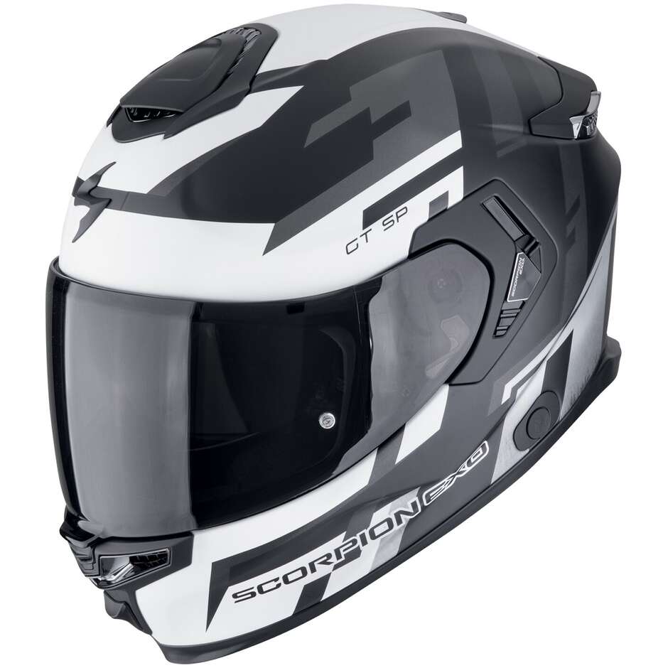 Scorpion EXO-GT SP AIR TORNADO Integral-Motorradhelm Mattschwarz Silber
