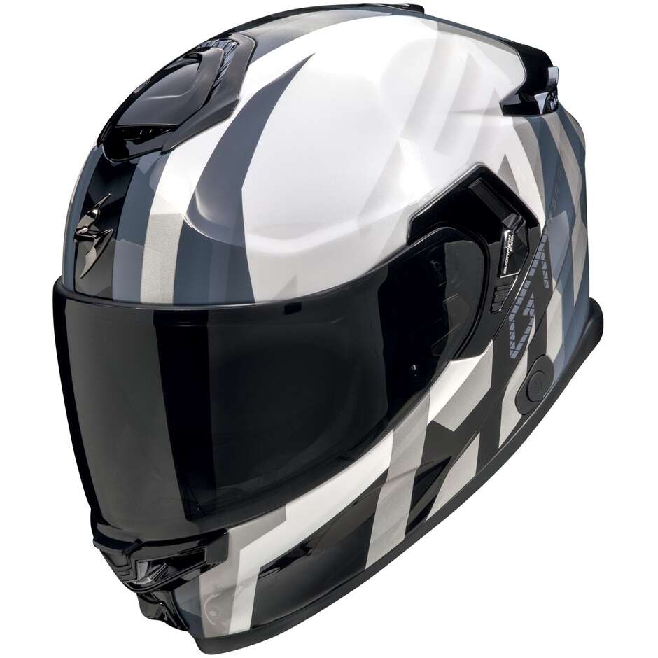 Scorpion EXO-GT SP AIR TOURADVEN Integral-Motorradhelm Perlweiß Silber