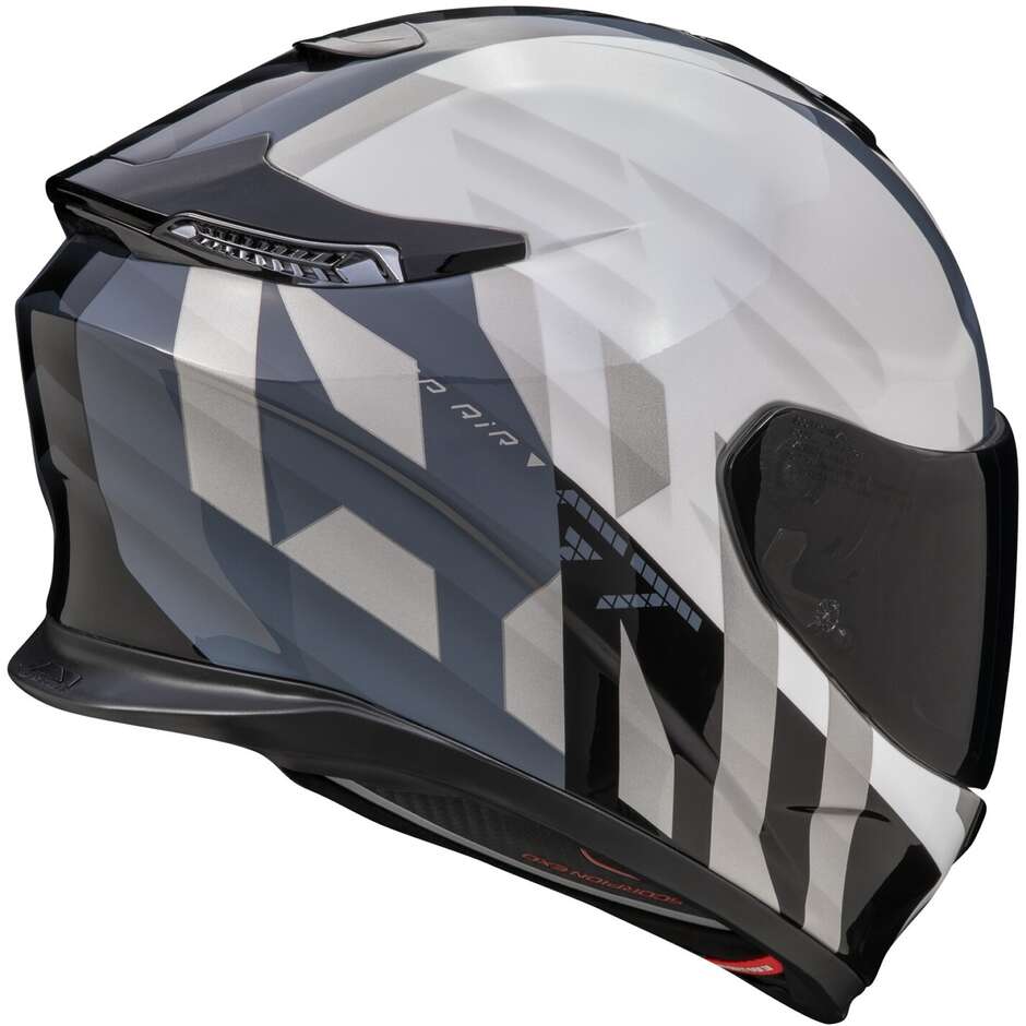 Scorpion EXO-GT SP AIR TOURADVEN Integral-Motorradhelm Perlweiß Silber