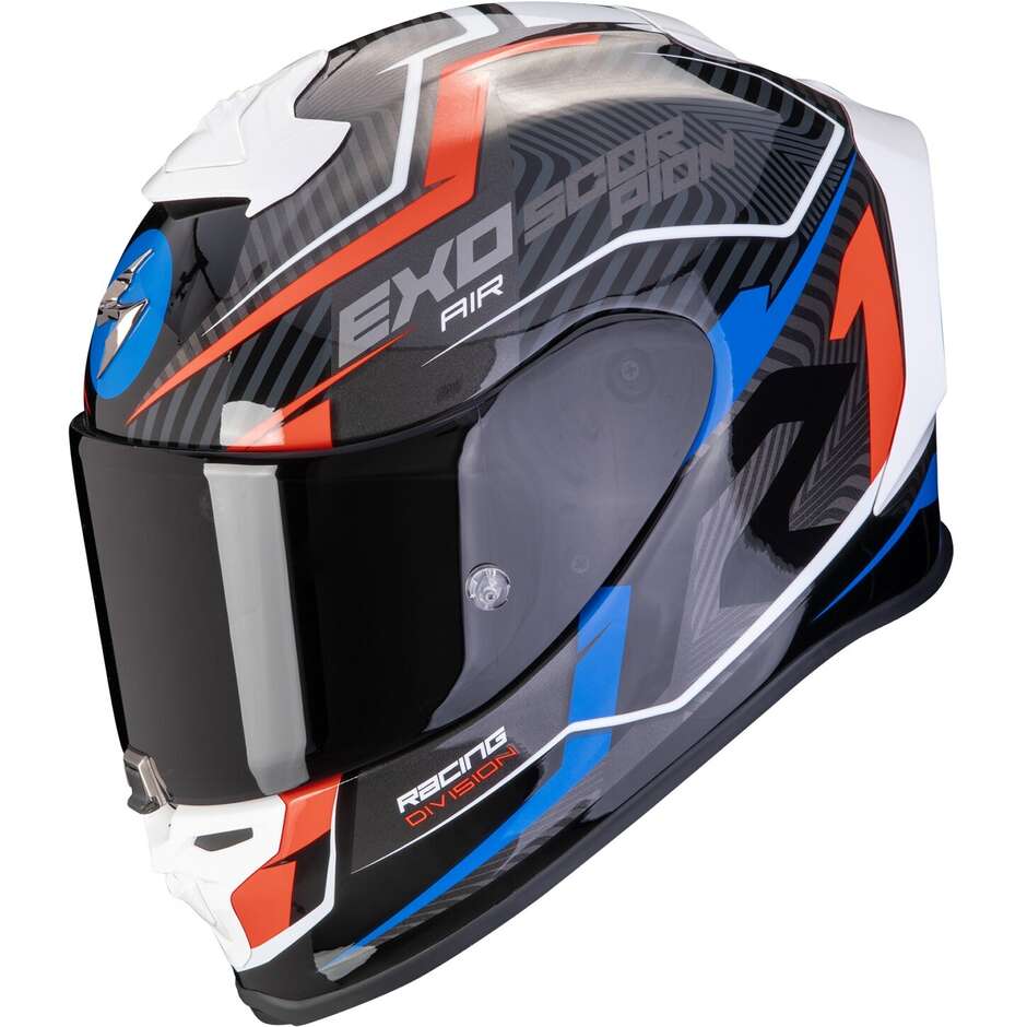 Scorpion EXO R1 EVO AIR COUP Fiber Full Face Motorcycle Helmet Black Red Blue