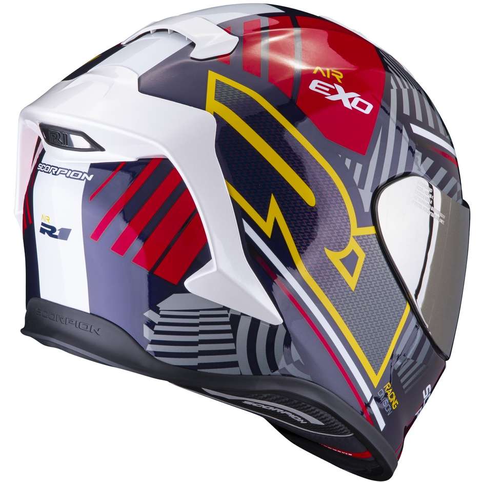 Scorpion EXO-R1 EVO AIR VICTORY Integral Motorcycle Helmet Red Blue Yellow