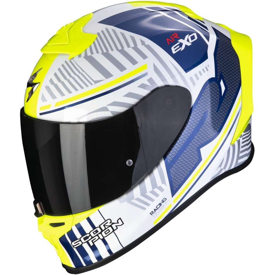 Scorpion EXO-R1 EVO AIR VICTORY Integral Motorcycle Helmet White Blue