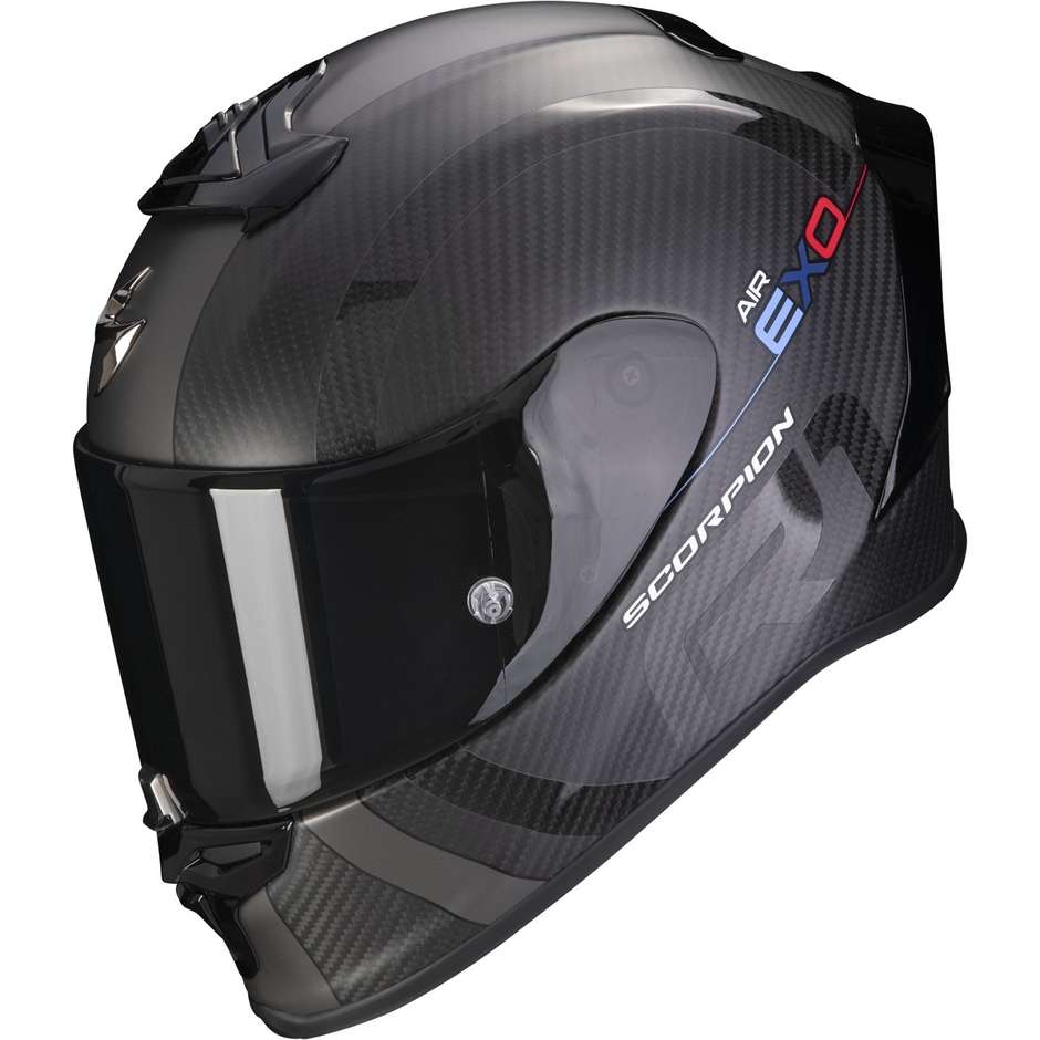 Scorpion EXO-R1 EVO CARBON AIR MG Integral Motorcycle Helmet Matt Black Dark Silver