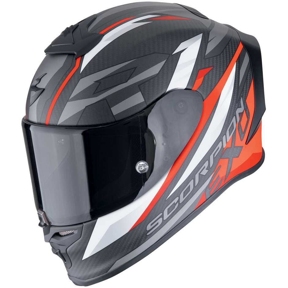 Scorpion EXO-R1 EVO CARBON AIR RUNNER Integral-Motorradhelm Matt Schwarz Rot