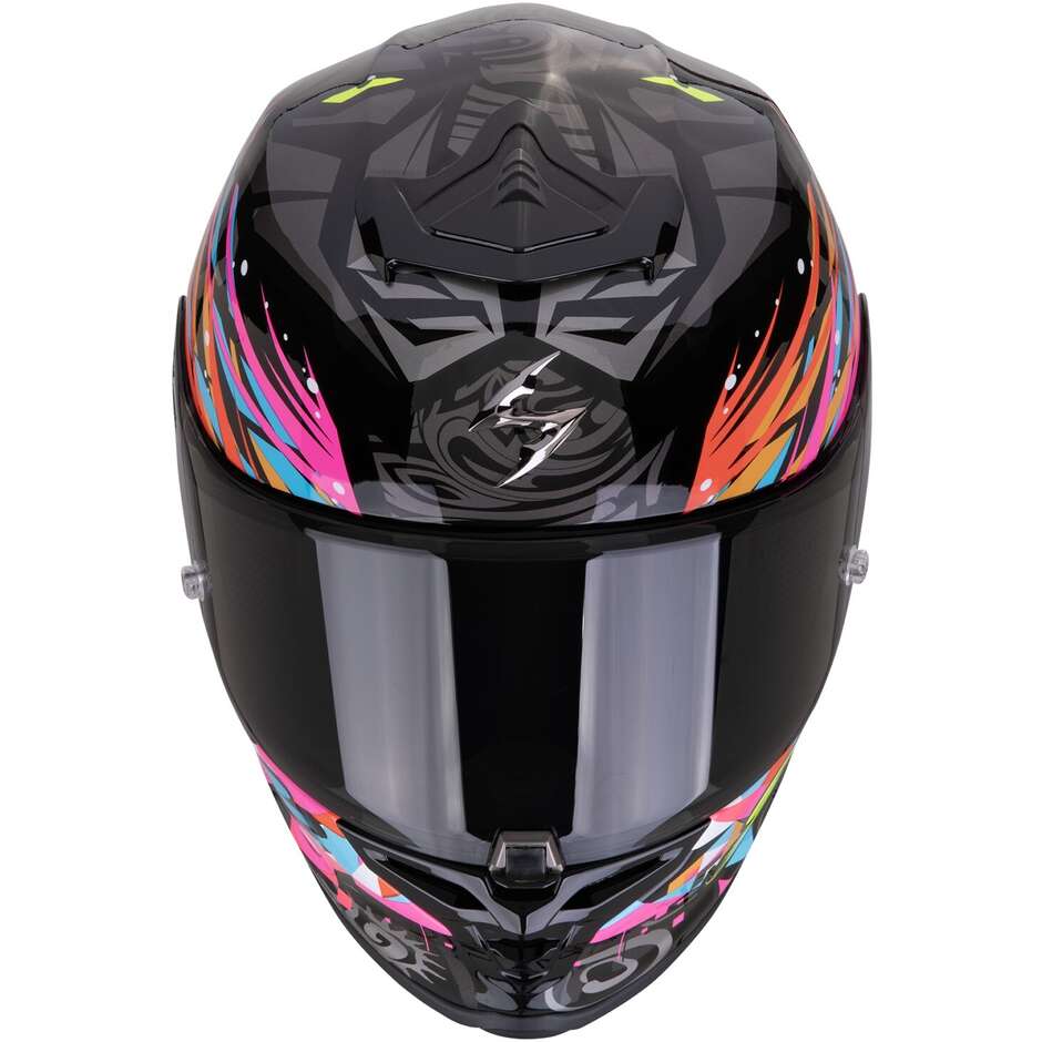Scorpion EXO-R1 EVO II AIR SAVAGE Full Face Motorcycle Helmet Black Blue Pink