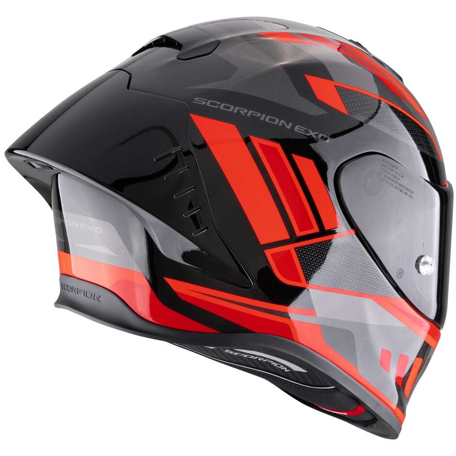 Scorpion EXO-R1 EVO II AIR VITAL Full Face Motorcycle Helmet Black Silver Red