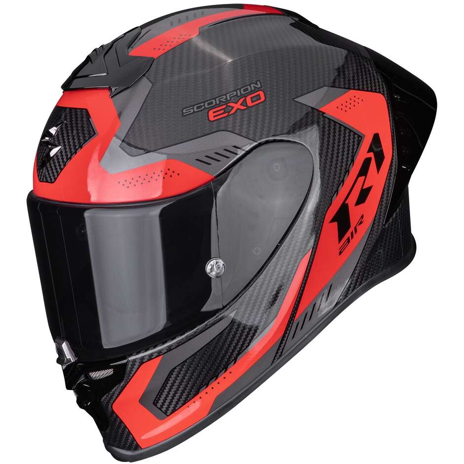 Scorpion EXO-R1 EVO II CARBON AIR PROPEL Full Face Motorcycle Helmet Black Red