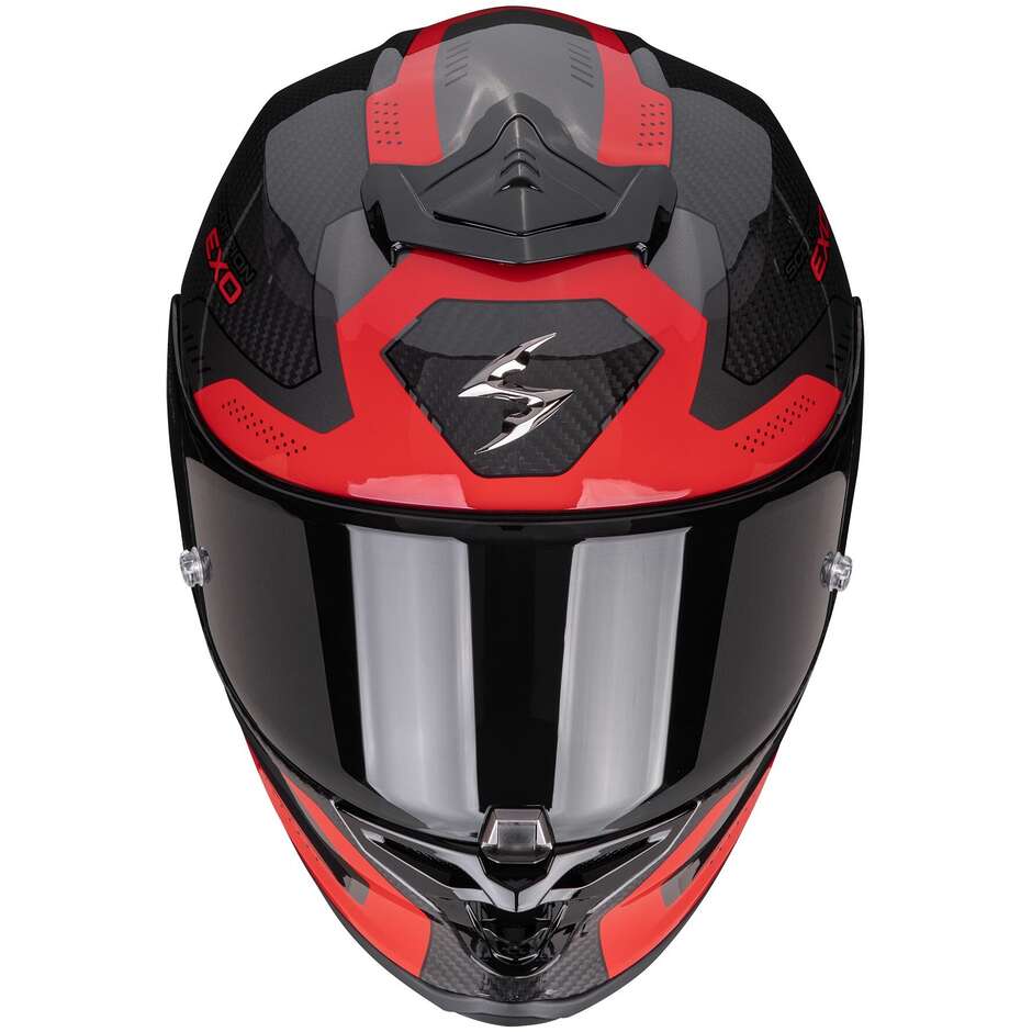 Scorpion EXO-R1 EVO II CARBON AIR PROPEL Full Face Motorcycle Helmet Black Red