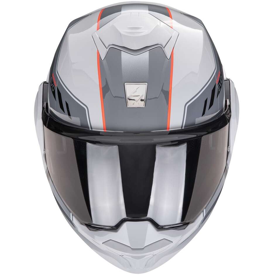 Scorpion EXO-TECH EVO SOCIUS Modularer Motorradhelm P/J Grau Rot
