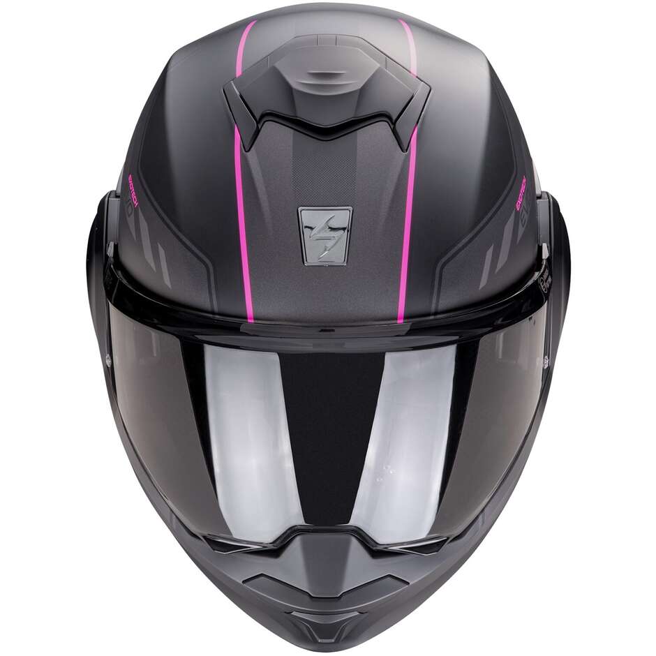 Scorpion EXO-TECH EVO SOCIUS Modularer Motorradhelm P/J Matt Schwarz Pink