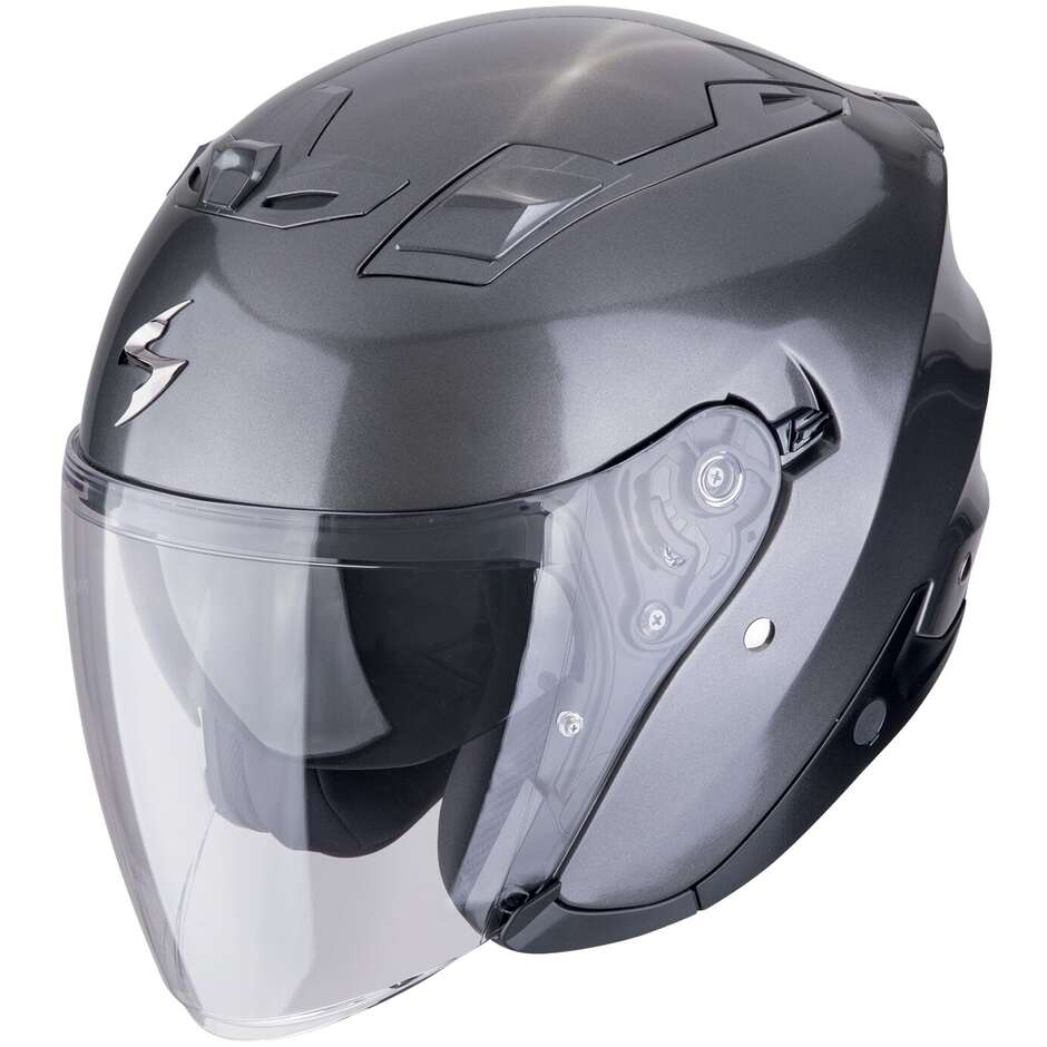 Scorpion EXO-Z1 SOLID Jet-Motorradhelm in Metallic-Grau
