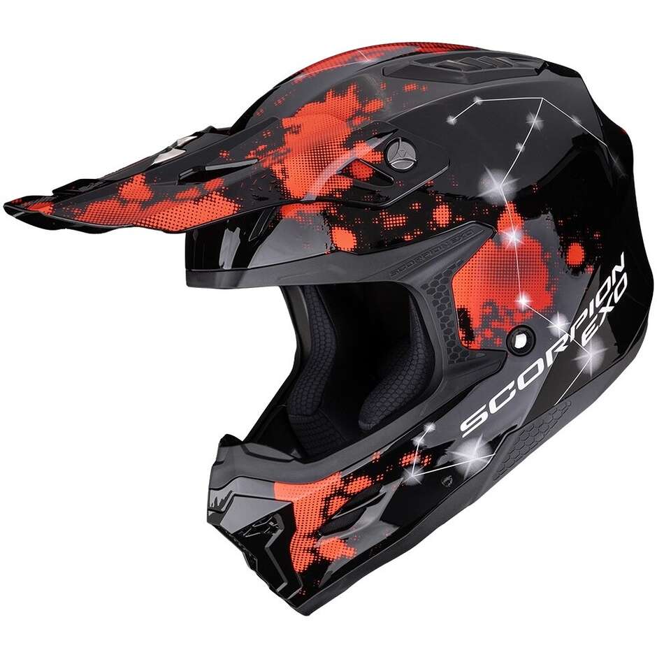 Scorpion SMX-10 VIBE Cross Enduro Motorradhelm Schwarz Rot