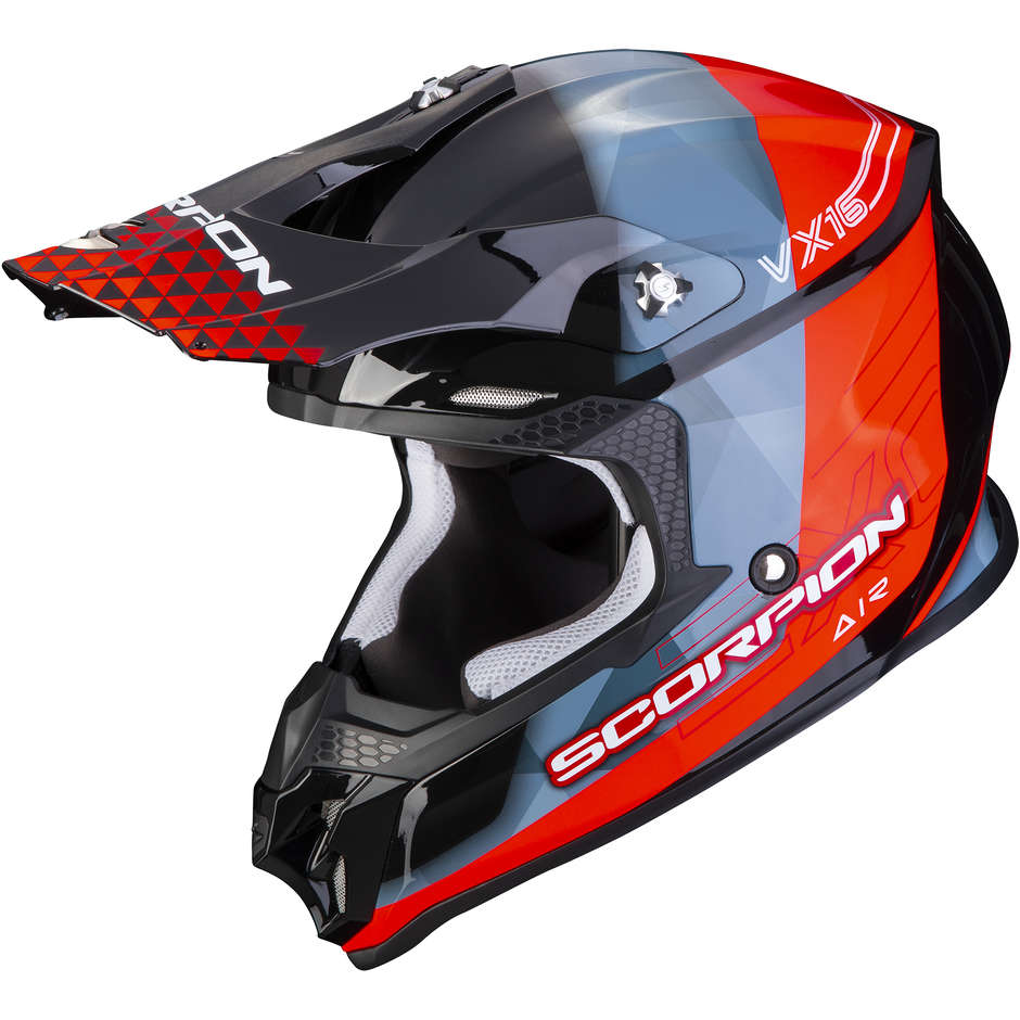 Scorpion VX-16 AIR GEM Black Red Motorcycle Helmet