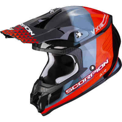 Casco modulare Scorpion Exo-Tech Carbon Top black red helmet casque