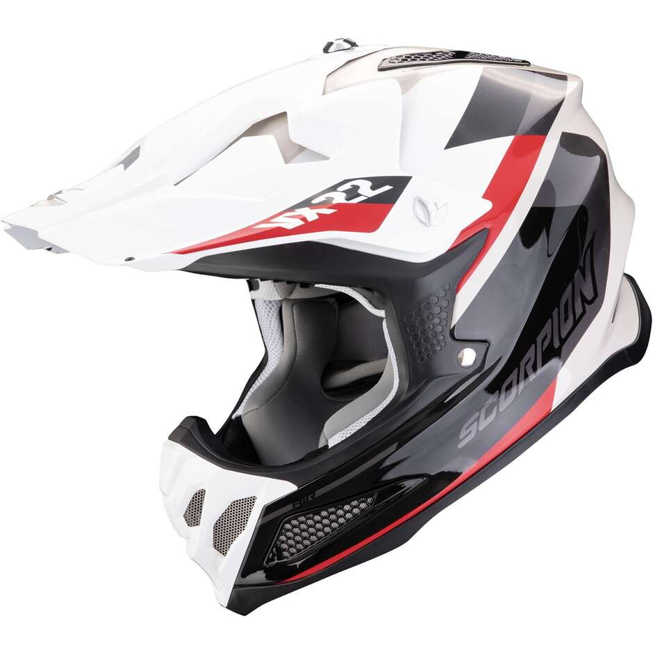 Scorpion VX 22 AIR BETA Cross Enduro Motorcycle Helmet Black Red White