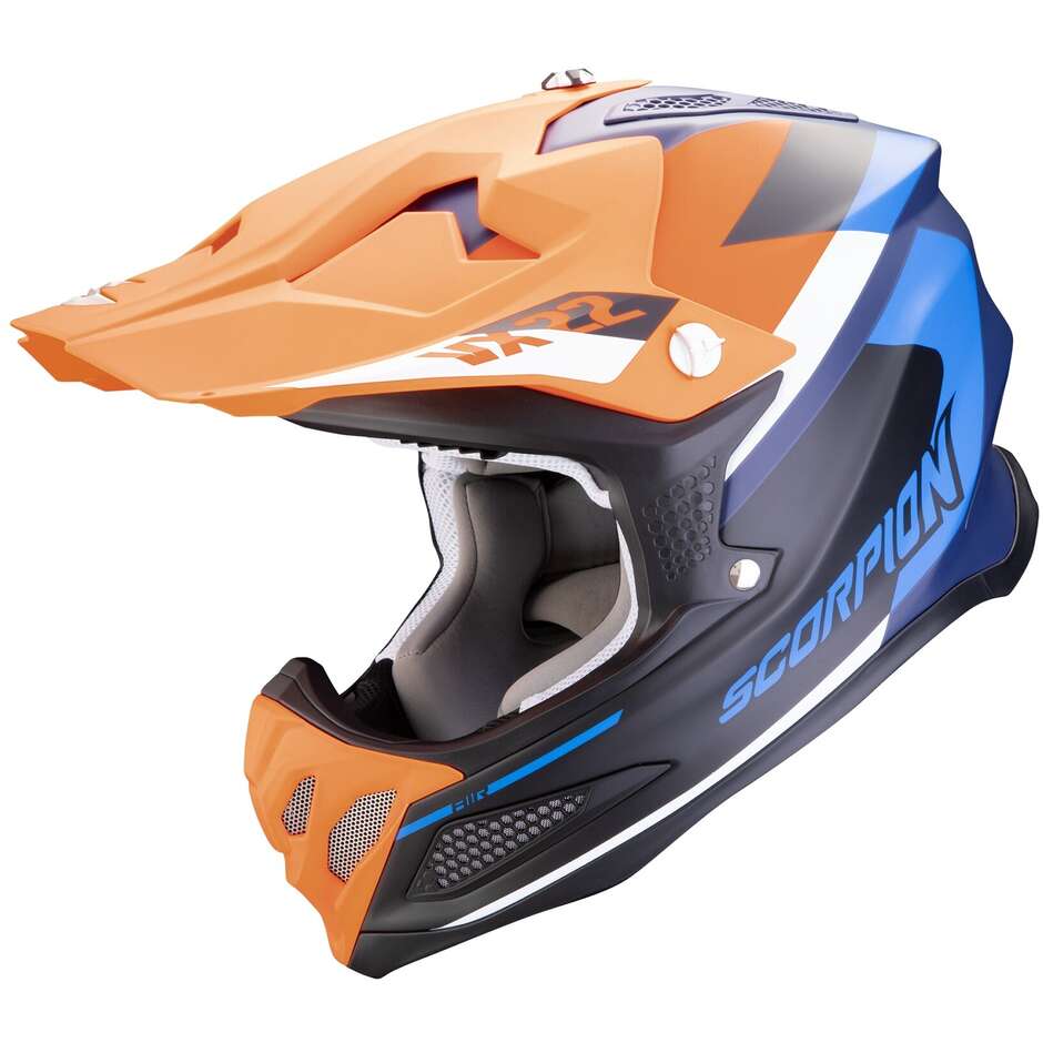Scorpion VX 22 AIR BETA Cross Enduro Motorcycle Helmet Matt Blue Orange