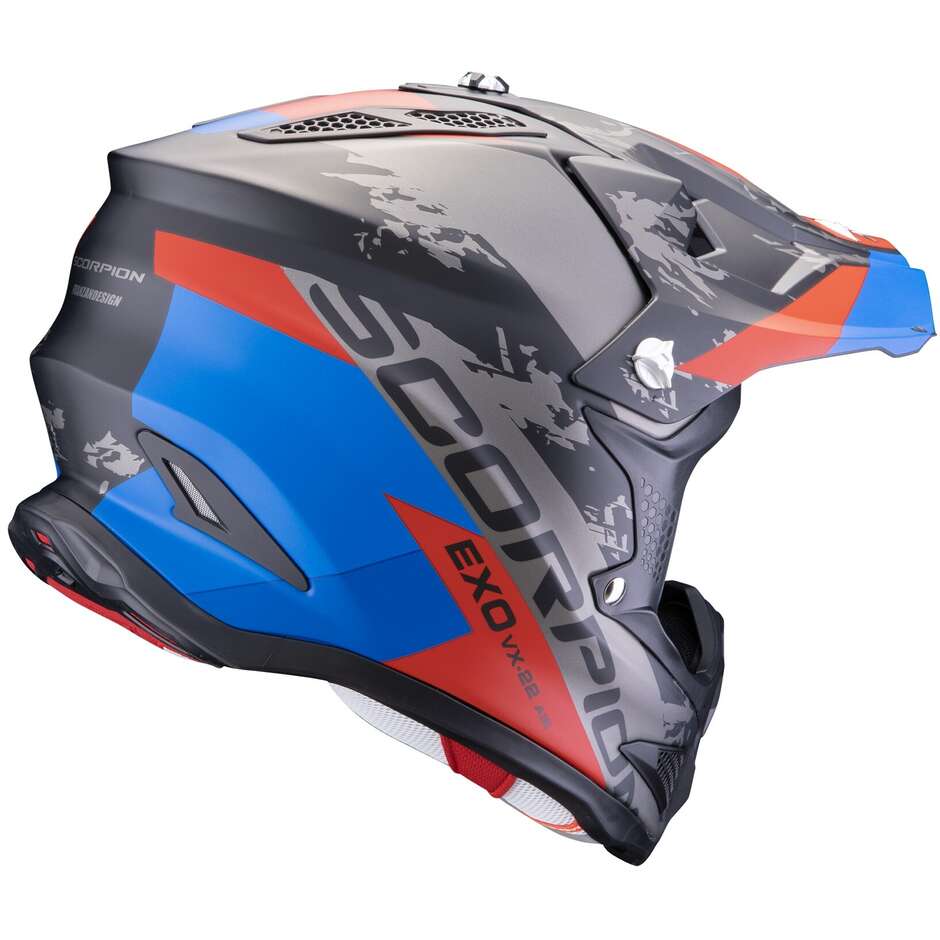 Scorpion VX 22 AIR CX Cross Enduro Motorcycle Helmet Black Blue Red