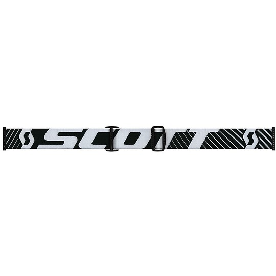Scott Hustle X MX Cross Enduro Lunettes de moto Noir Blanc Verre transparent