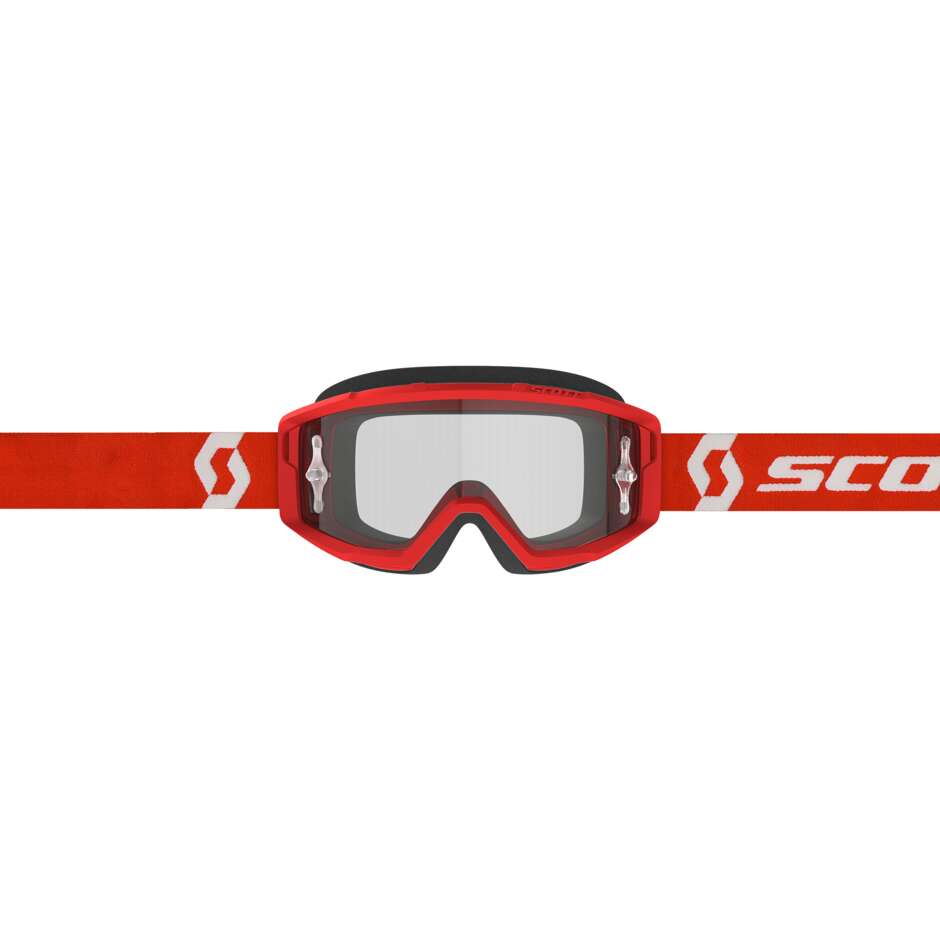Scott PRIMAL CLEAR Cross Enduro Motorcycle Mask Red Clear Lens