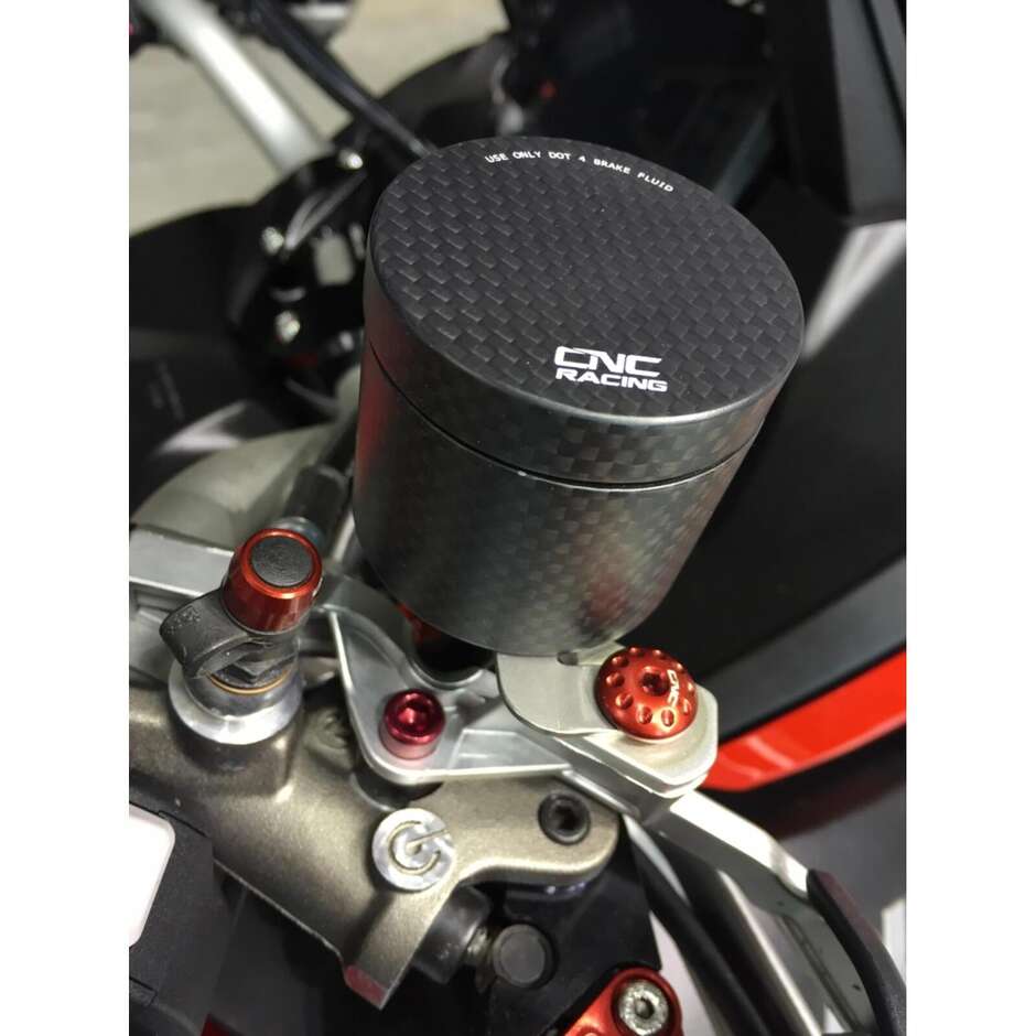 SE801 Front Brake Fluid Reservoir 25ml - Carbon Fiber CNC Racing Matte