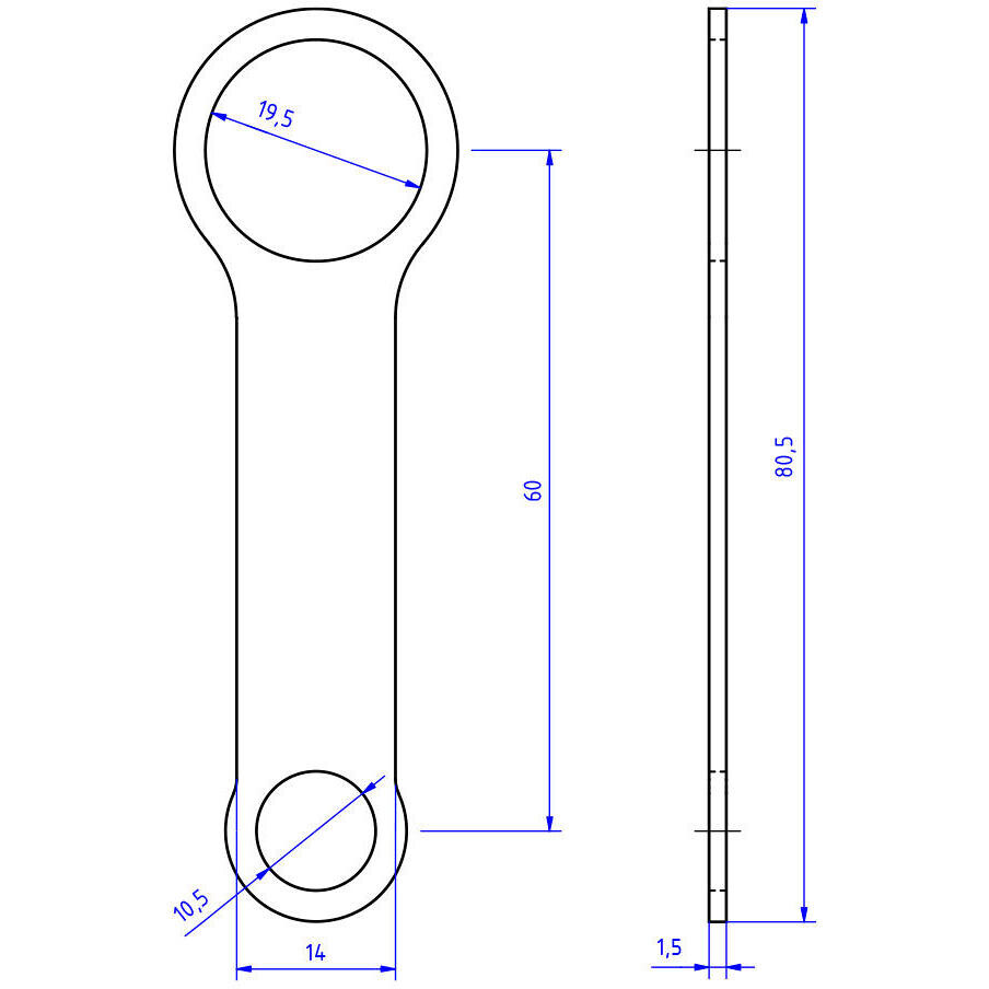 SEA10 CNC Racing Halterung für Flüssigkeitsbehälter, Natur