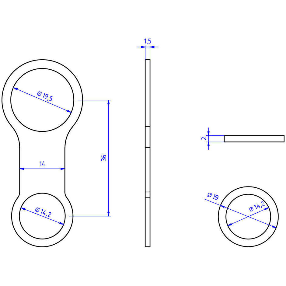 SEA11 CNC Racing Halterung für Flüssigkeitsbehälter, Natur