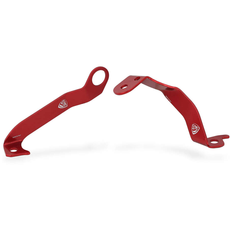 SEA17 Ducati Panigale V4 CNC Racing Red Brake and Clutch Fluid Reservoir Bracket Kit