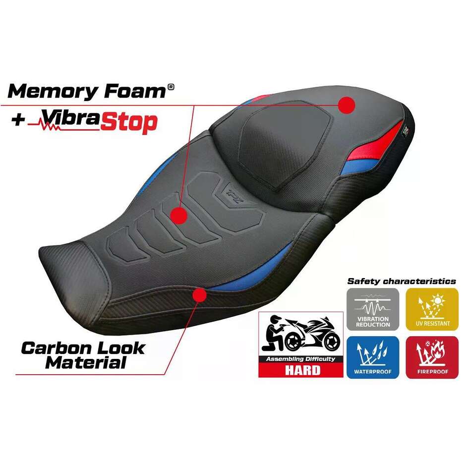 Seat Cover by TPZ Italia Specific for BMW S 1000 XR 20202023 Model Dresden Comfort System Plus