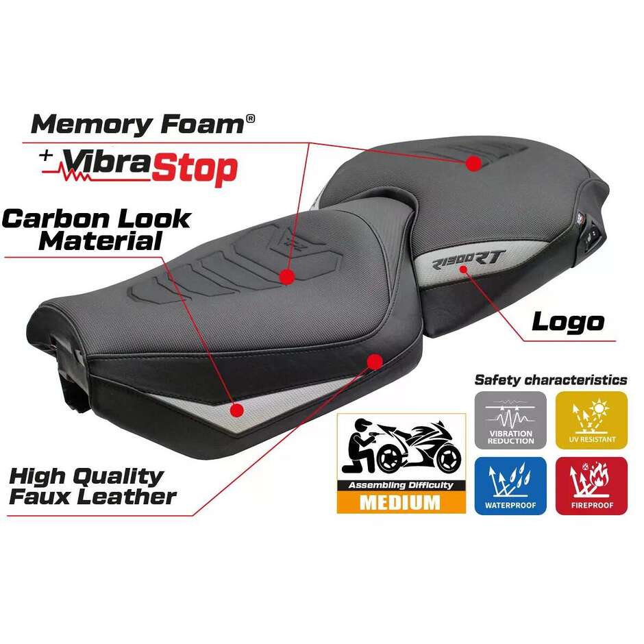 Seat Cover by TPZ Italia Specific for the BMW R 1300 RT 2025 Model Bethel Comfort System Plus
