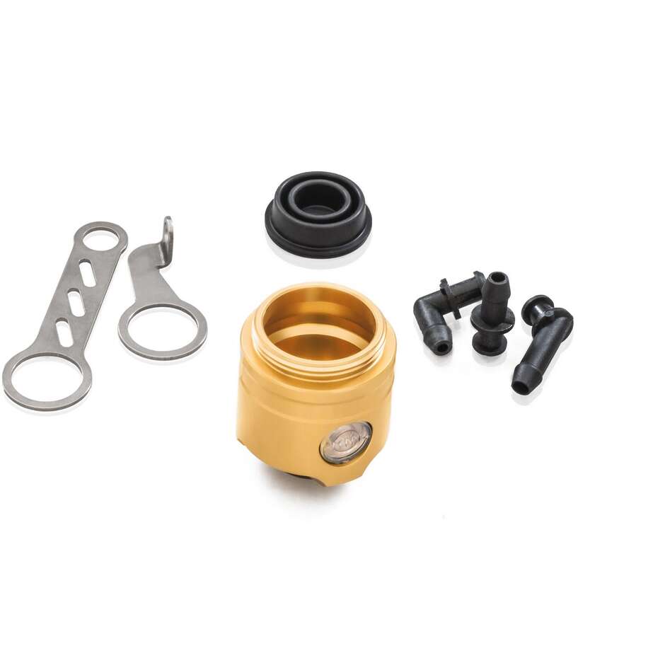 SEB12 Ölbehälter für Hinterradbremse und Kupplung, 12 ml, mit Schauglas – nur CNC Racing Goldgehäuse