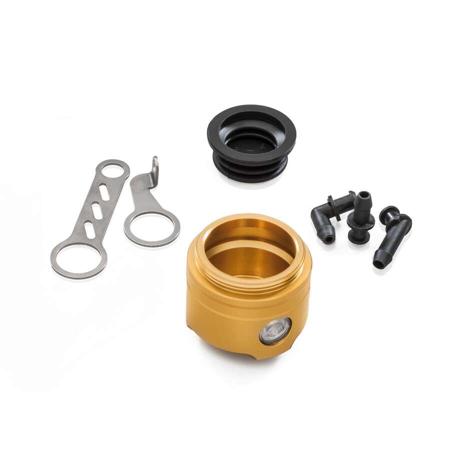 SEB25 25ml Front Brake Fluid Reservoir with Level Sight Glass - CNC Racing Gold Body Only