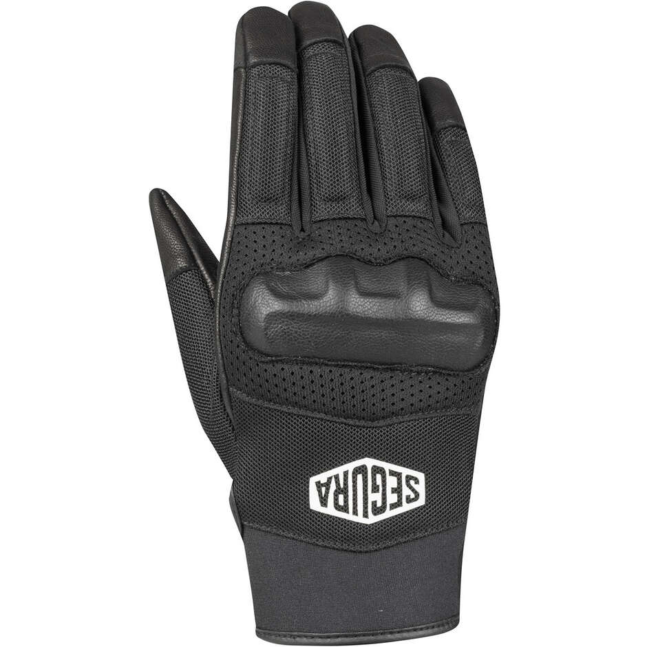 Segura ATOL Motorcycle Gloves Black White