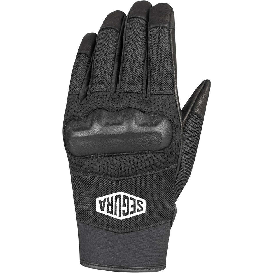 Segura ATOL Motorcycle Gloves Black White