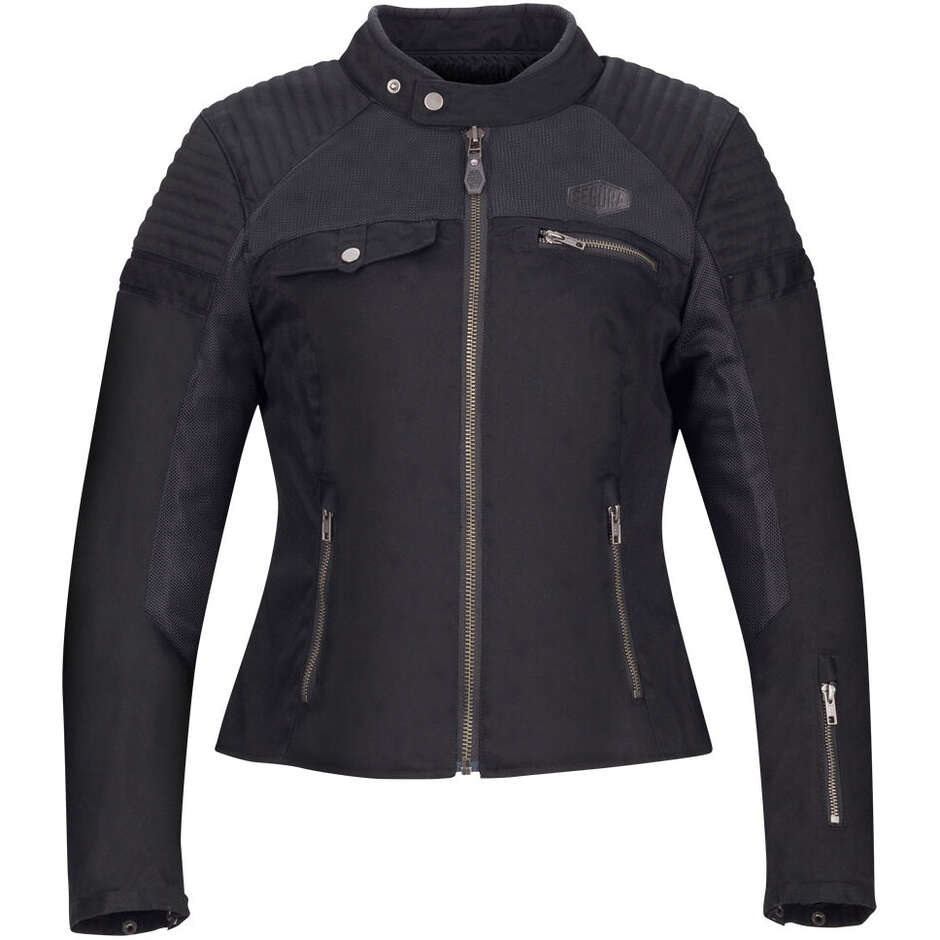 SEGURA LADY JILLY Damen-Motorradjacke Schwarz