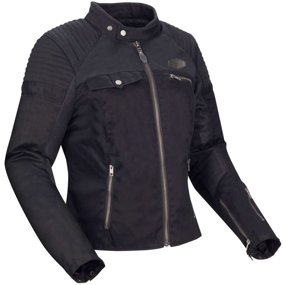 SEGURA LADY JILLY Damen-Motorradjacke Schwarz