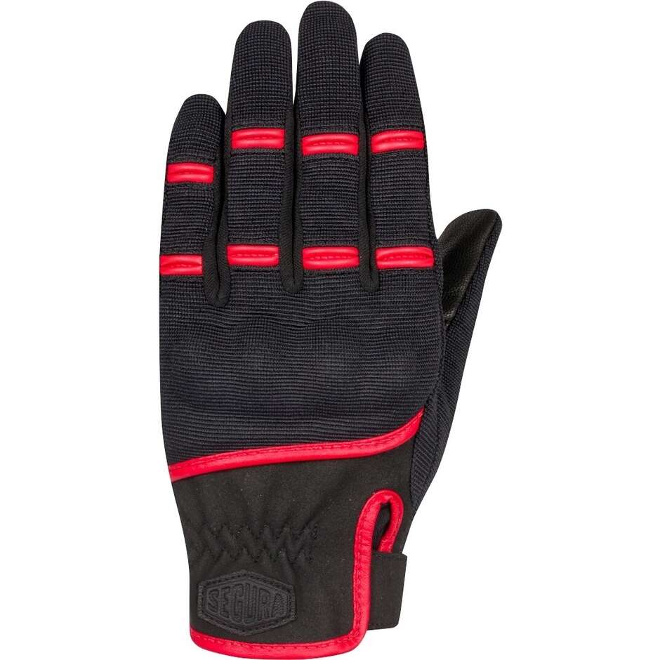 Segura LADY PALMER Women's Motorcycle Gloves Black Red