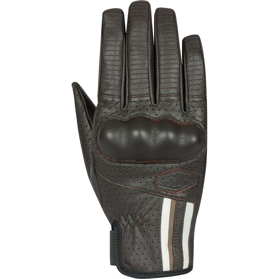 Segura LADY ROMEO Damen Motorradhandschuhe Braun Weiß